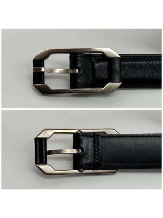 Gucci Era Belt Leather Black Vintage main image 4